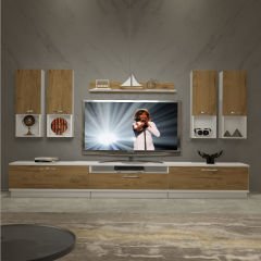 Decoraktiv Trendstyle 8DA Mdf Tv Ünitesi Tv Sehpası Beyaz - Pera