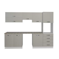 Decoraktiv Elite 280YQ Ankastre Boy Dolaplı MDF Hazır Mutfak Dolabı Kumtaşı