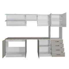 Decoraktiv Elite 280YQ Ankastre Boy Dolaplı MDF Hazır Mutfak Dolabı Kumtaşı - Beyaz