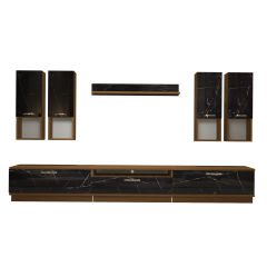 Decoraktiv Trendstyle 8DA Mdf Tv Ünitesi Tv Sehpası Ceviz - Siyah Mermer