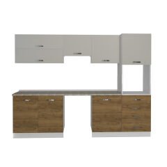 Decoraktiv Elite 280YQ Ankastre Boy Dolaplı MDF Hazır Mutfak Dolabı Pera - Kumtaşı