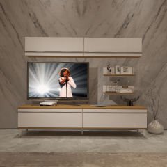 Decoraktiv Eko 5 Mdf Std Silver Tv Ünitesi Tv Sehpası Pera - Beyaz