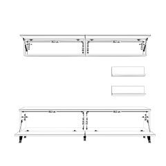 Decoraktiv Eko 5 Mdf Std Silver Tv Ünitesi Tv Sehpası Pera - Beyaz