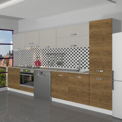 Decoraktiv Elite 325Y Ankastre Fırın Modüllü MDF Hazır Mutfak Dolabı