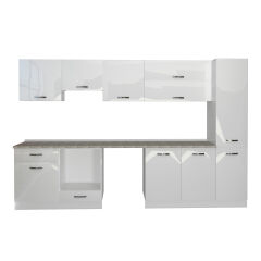 Decoraktiv Elite 325Y Ankastre Fırın Modüllü MDF Hazır Mutfak Dolabı Parlak Beyaz