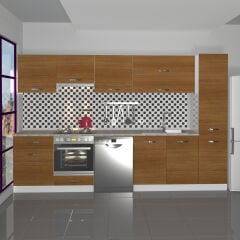 Decoraktiv Elite 325Y Ankastre Fırın Modüllü MDF Hazır Mutfak Dolabı Ceviz