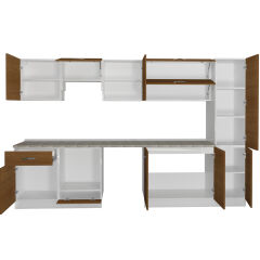 Decoraktiv Elite 325Y Ankastre Fırın Modüllü MDF Hazır Mutfak Dolabı Ceviz