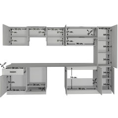 Decoraktiv Elite 325Y Ankastre Fırın Modüllü MDF Hazır Mutfak Dolabı Ceviz
