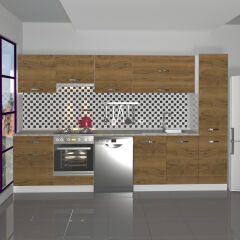 Decoraktiv Elite 325Y Ankastre Fırın Modüllü MDF Hazır Mutfak Dolabı Pera