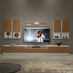 Decoraktiv Trendstyle 8DAS Mdf Tv Ünitesi Tv Sehpası Beyaz - Ceviz