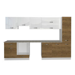Decoraktiv Elite 325Y Ankastre Fırın Modüllü MDF Hazır Mutfak Dolabı Pera - Beyaz