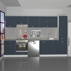 Decoraktiv Elite 325Y Ankastre Fırın Modüllü MDF Hazır Mutfak Dolabı Antrasit