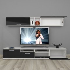 Decoraktiv Eko 5220 Mdf Tv Ünitesi Tv Sehpası Beyaz - Siyah