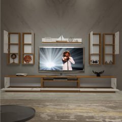 Decoraktiv Trendstyle 8DAS Mdf Tv Ünitesi Tv Sehpası Ceviz - Beyaz