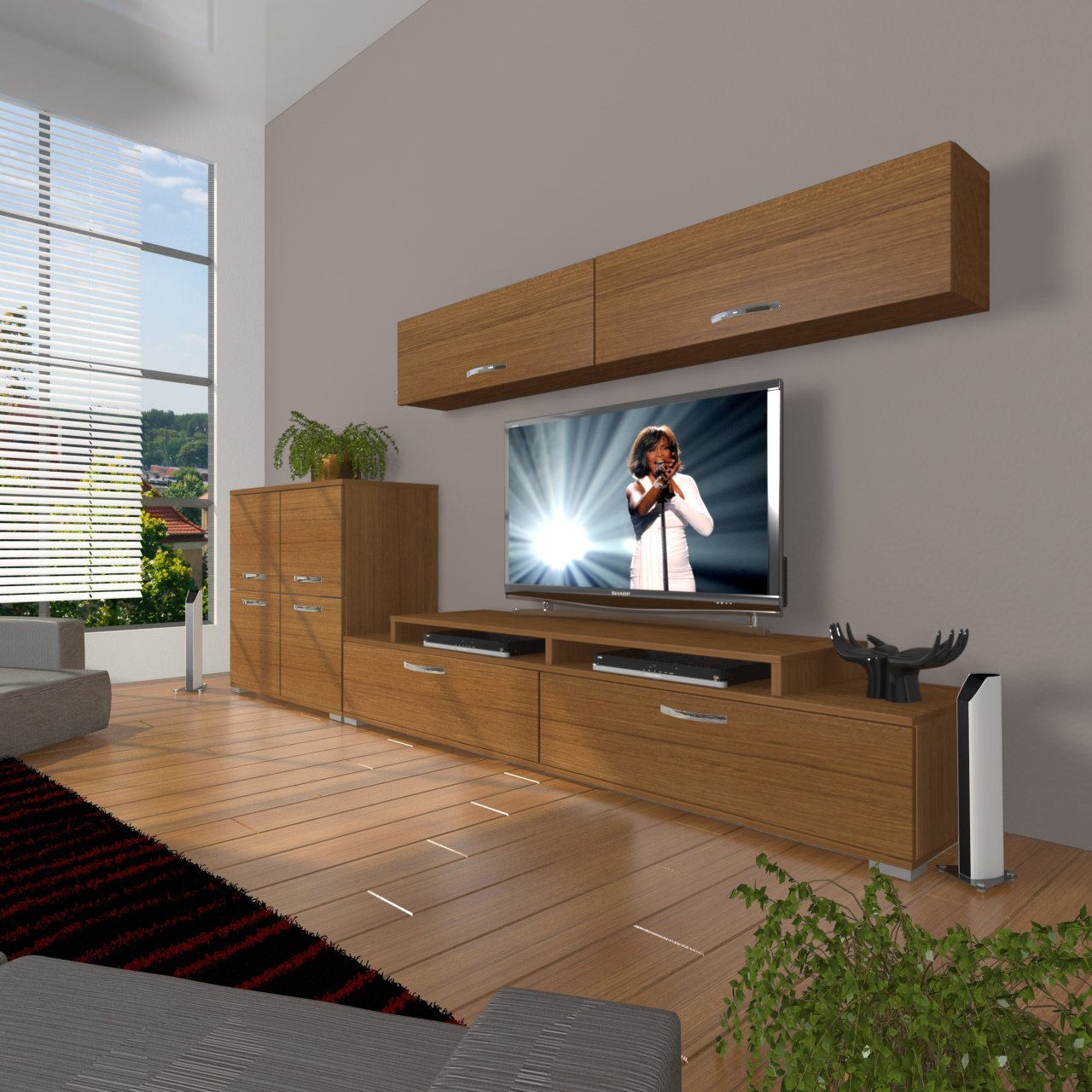 Decoraktiv Ekoflex 6Y Slm Tv Ünitesi Tv Sehpası Ceviz
