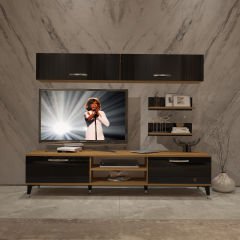 Decoraktiv Eko 5 Mdf Dvd Silver Tv Ünitesi Tv Sehpası Pera - Siyah