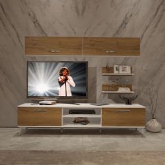 Decoraktiv Eko 5 Mdf Dvd Silver Tv Ünitesi Tv Sehpası Beyaz - Pera