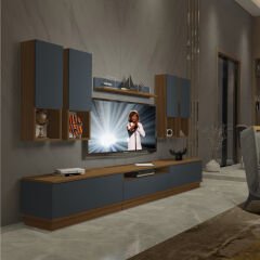 Decoraktiv Trendstyle 8DAS Mdf Tv Ünitesi Tv Sehpası Ceviz - Antrasit