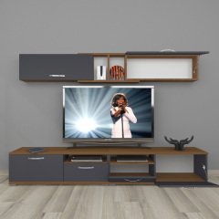 Decoraktiv Eko 5220 Mdf Tv Ünitesi Tv Sehpası Ceviz - Antrasit