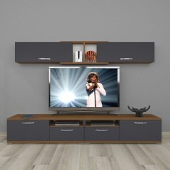 Decoraktiv Eko 5220 Mdf Tv Ünitesi Tv Sehpası Ceviz - Antrasit