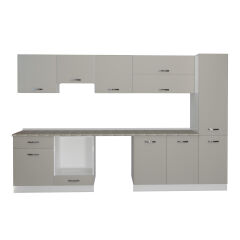 Decoraktiv Elite 325Y Ankastre Fırın Modüllü MDF Hazır Mutfak Dolabı Kumtaşı