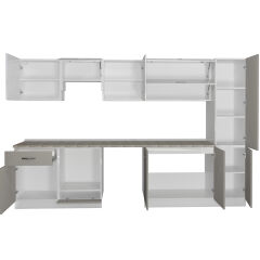 Decoraktiv Elite 325Y Ankastre Fırın Modüllü MDF Hazır Mutfak Dolabı Kumtaşı - Beyaz