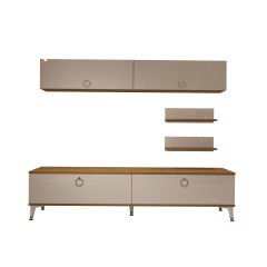 Decoraktiv Eko 5 Mdf Std Gold Tv Ünitesi Tv Sehpası Pera - Beyaz
