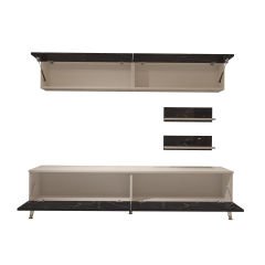 Decoraktiv Eko 5 Mdf Std Gold Tv Ünitesi Tv Sehpası Beyaz - Siyah Mermer