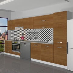 Decoraktiv Elite 325YQ Ankastre Fırın Modüllü MDF Hazır Mutfak Dolabı