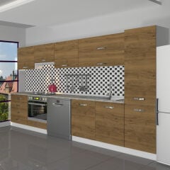 Decoraktiv Elite 325YQ Ankastre Fırın Modüllü MDF Hazır Mutfak Dolabı