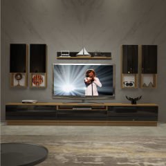 Decoraktiv Trendstyle 8DAS Mdf Tv Ünitesi Tv Sehpası Pera - Siyah