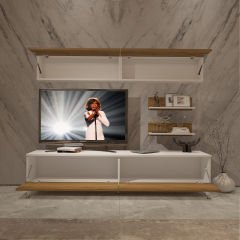 Decoraktiv Eko 5 Mdf Std Gold Tv Ünitesi Tv Sehpası Beyaz - Pera