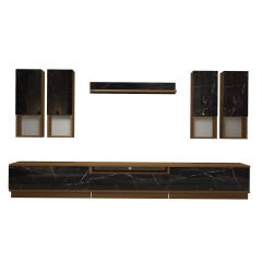 Decoraktiv Trendstyle 8DAS Mdf Tv Ünitesi Tv Sehpası Ceviz - Siyah Mermer