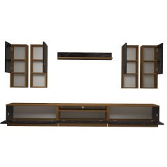 Decoraktiv Trendstyle 8DAS Mdf Tv Ünitesi Tv Sehpası Ceviz - Siyah Mermer