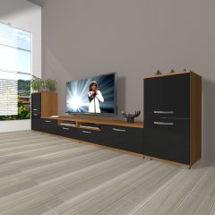 Decoraktiv Eko 9220 Slm Tv Ünitesi Tv Sehpası Ceviz - Siyah