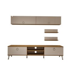 Decoraktiv Eko 5 Mdf Dvd Gold Tv Ünitesi Tv Sehpası Pera - Beyaz