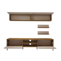 Decoraktiv Eko 5 Mdf Dvd Gold Tv Ünitesi Tv Sehpası Pera - Beyaz