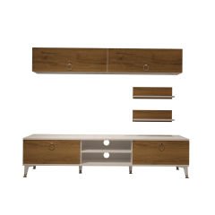 Decoraktiv Eko 5 Mdf Dvd Gold Tv Ünitesi Tv Sehpası Beyaz - Pera