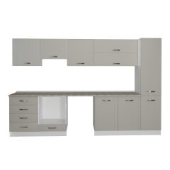 Decoraktiv Elite 325YQ Ankastre Fırın Modüllü MDF Hazır Mutfak Dolabı Kumtaşı