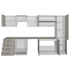 Decoraktiv Elite 325YQ Ankastre Fırın Modüllü MDF Hazır Mutfak Dolabı Kumtaşı