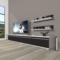 Decoraktiv Eko 220t Mdf Tv Ünitesi Tv Sehpası Beyaz - Siyah