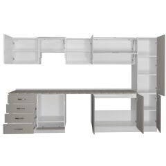 Decoraktiv Elite 325YQ Ankastre Fırın Modüllü MDF Hazır Mutfak Dolabı Kumtaşı - Beyaz