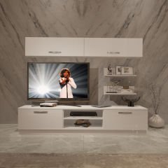 Decoraktiv Eko 5B Mdf Dvd Tv Ünitesi Tv Sehpası Parlak Beyaz