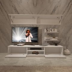 Decoraktiv Eko 5B Mdf Dvd Tv Ünitesi Tv Sehpası Parlak Beyaz