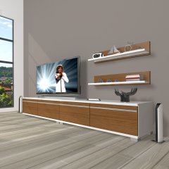 Decoraktiv Eko 220t Mdf Tv Ünitesi Tv Sehpası Beyaz - Ceviz