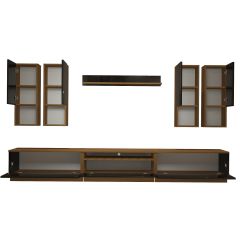 Decoraktiv Trendstyle 8DA Slm Tv Ünitesi Tv Sehpası Ceviz - Siyah