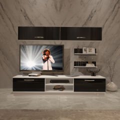 Decoraktiv Eko 5B Mdf Dvd Tv Ünitesi Tv Sehpası Beyaz - Siyah