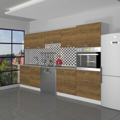 Decoraktiv Elite 280 Ankastre Boy Dolaplı MDF Hazır Mutfak Dolabı