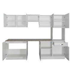 Decoraktiv Elite 280 Ankastre Boy Dolaplı MDF Hazır Mutfak Dolabı Parlak Beyaz