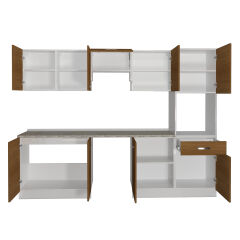 Decoraktiv Elite 280 Ankastre Boy Dolaplı MDF Hazır Mutfak Dolabı Ceviz